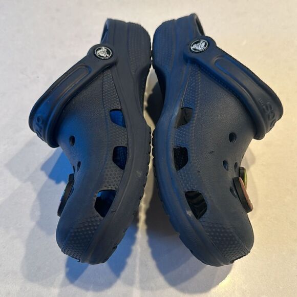 Crocs  blue with charms, women’s 7 men’s 5 everyone wants a pair. - Picture 2 of 8